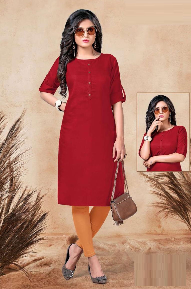 Hirwa Essential 4 Fancy Stylish Casual Wear Cotton Kurti Collection